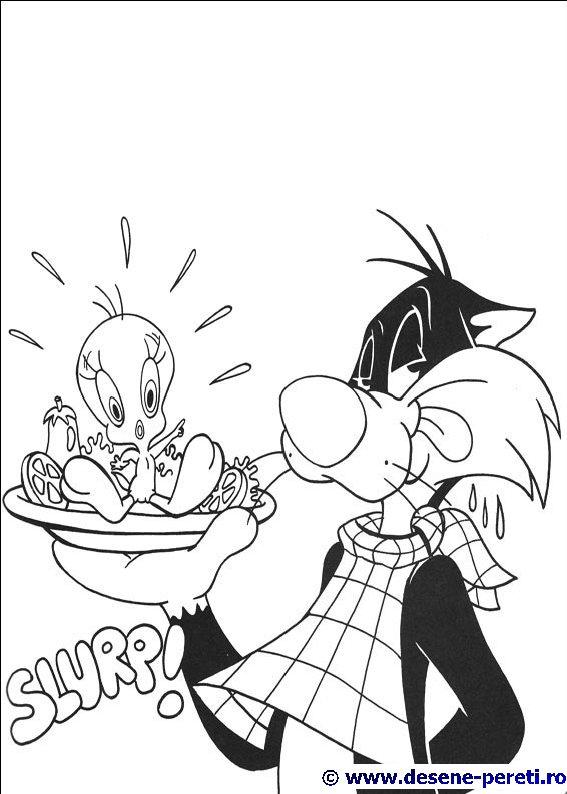 tweety desene colorat